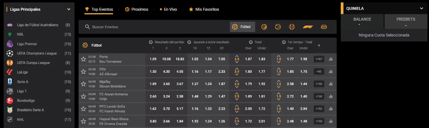 Apuestas deportivas Goldenbet